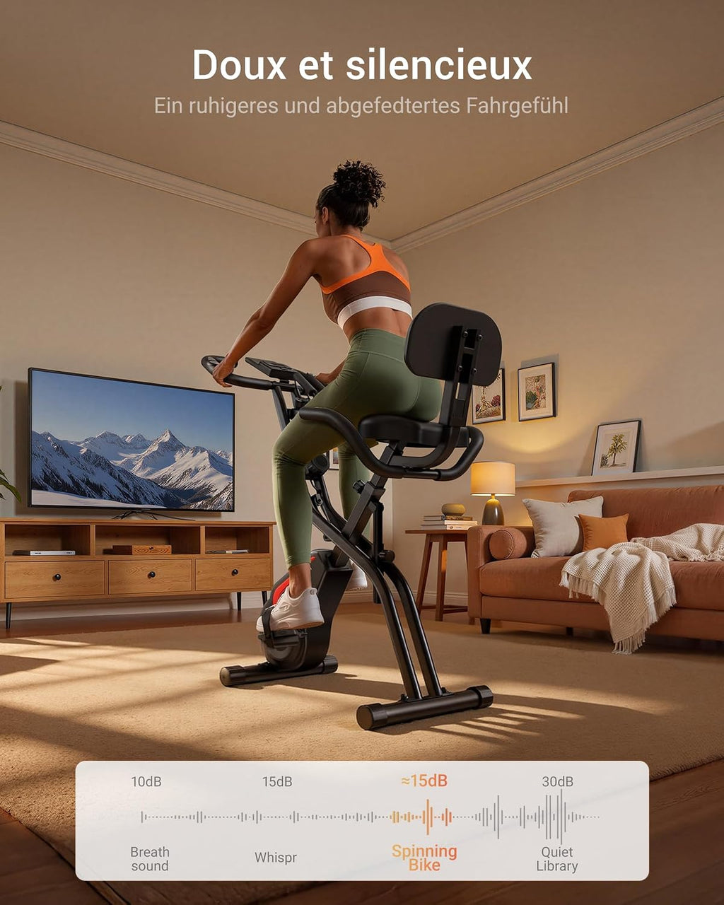 5 en 1 Vélo d'Apartement Pliable