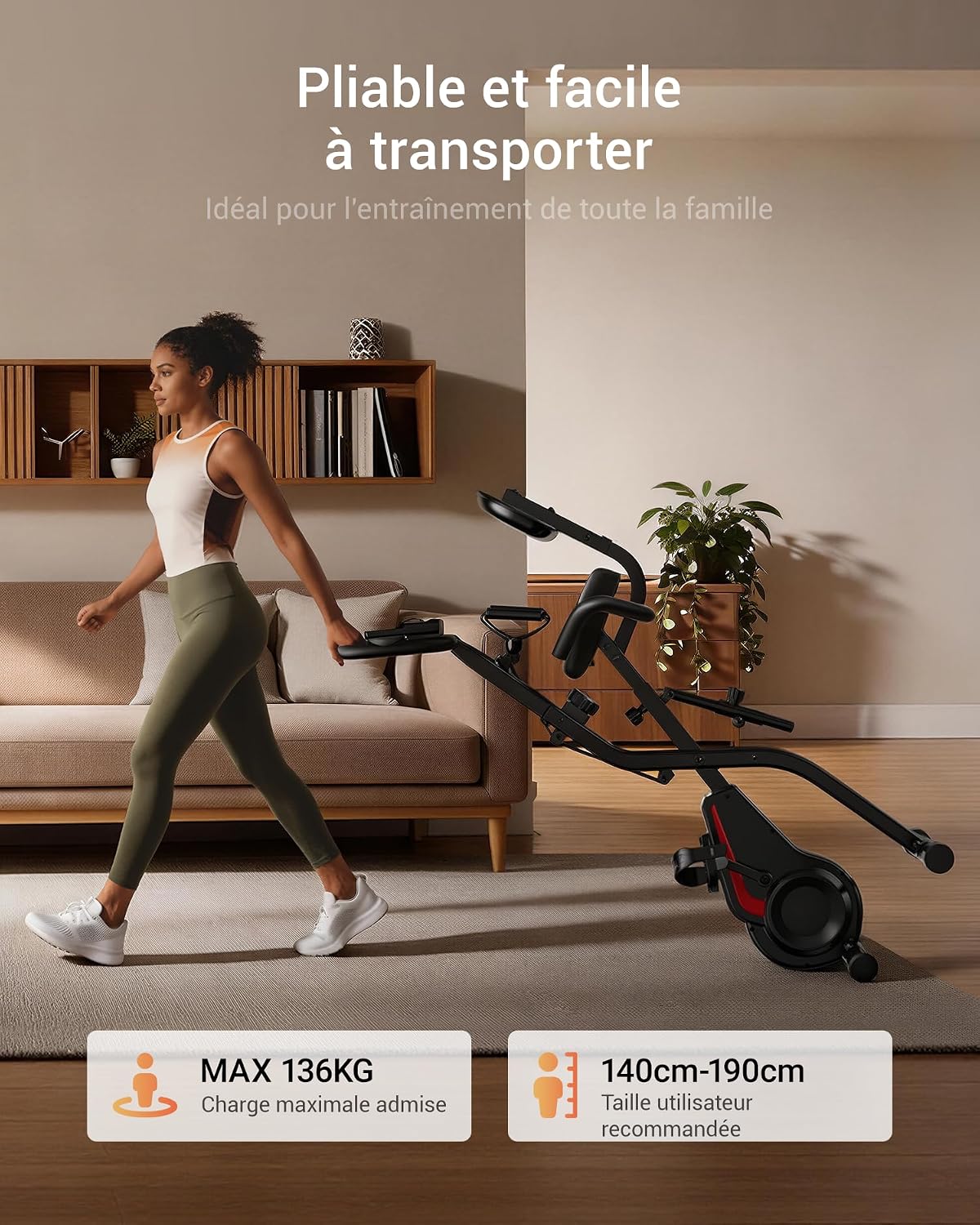5 en 1 Vélo d'Apartement Pliable