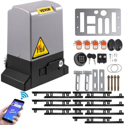 Ouvre-Portail Coulissant VEVOR — 1800 kg · 7 m · 4 Télécommandes + Contrôle APP