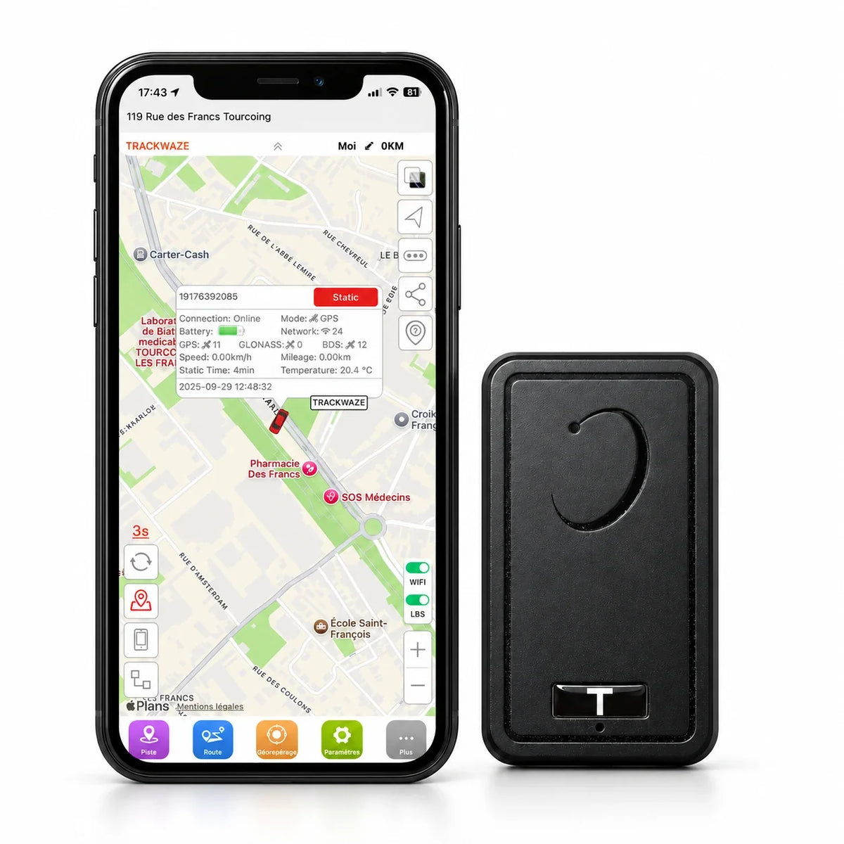 Traceur GPS - Batterie autonome